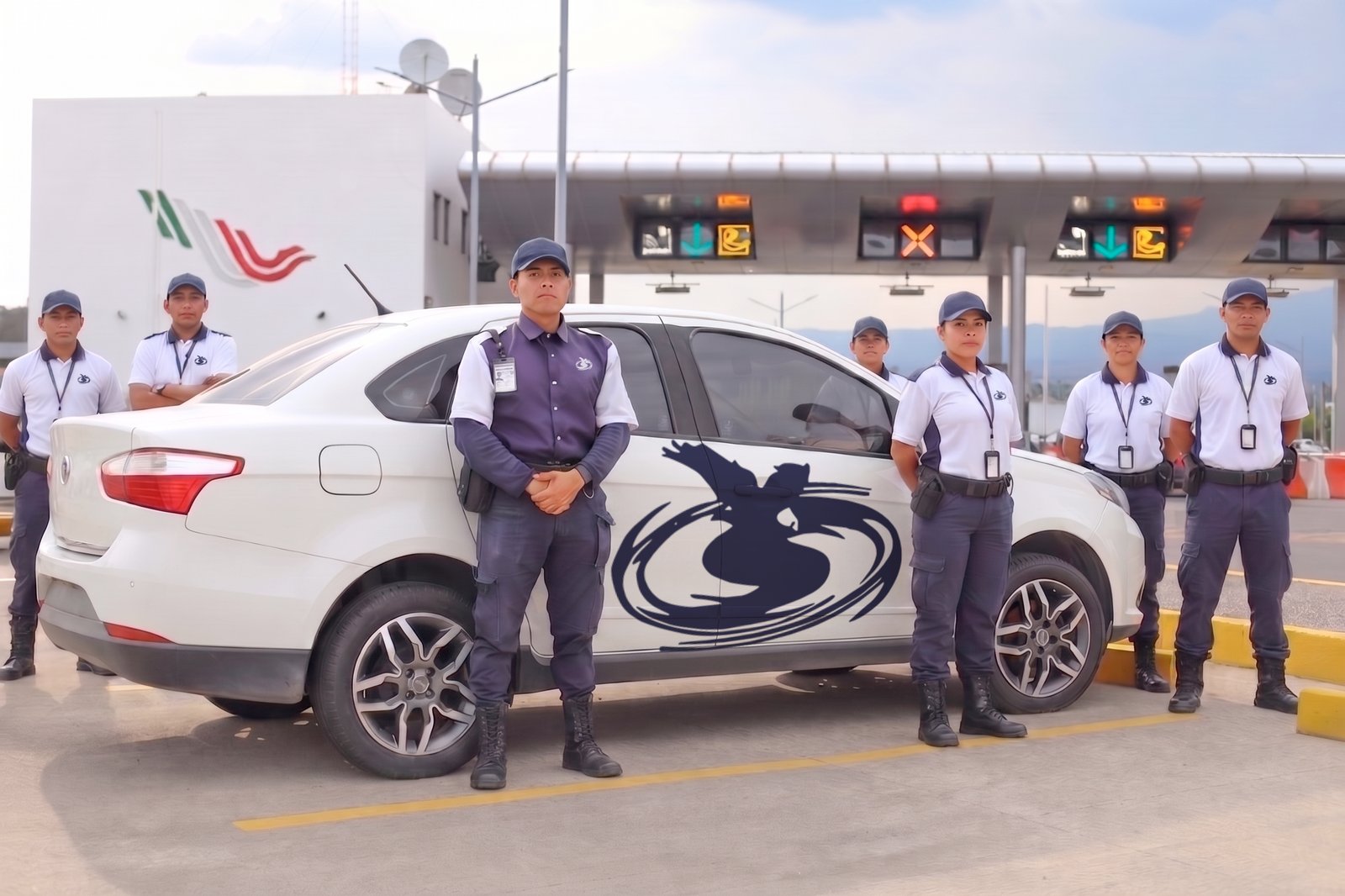 Equipo PROTECCIÓN RESGUARDO Y SERVICIOS EMPRESARIALES junto a vehículo operativo